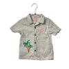 Cat & Jack Tan Embroidered Bird & Palm Tree Button Down Shirt - Size 4T
