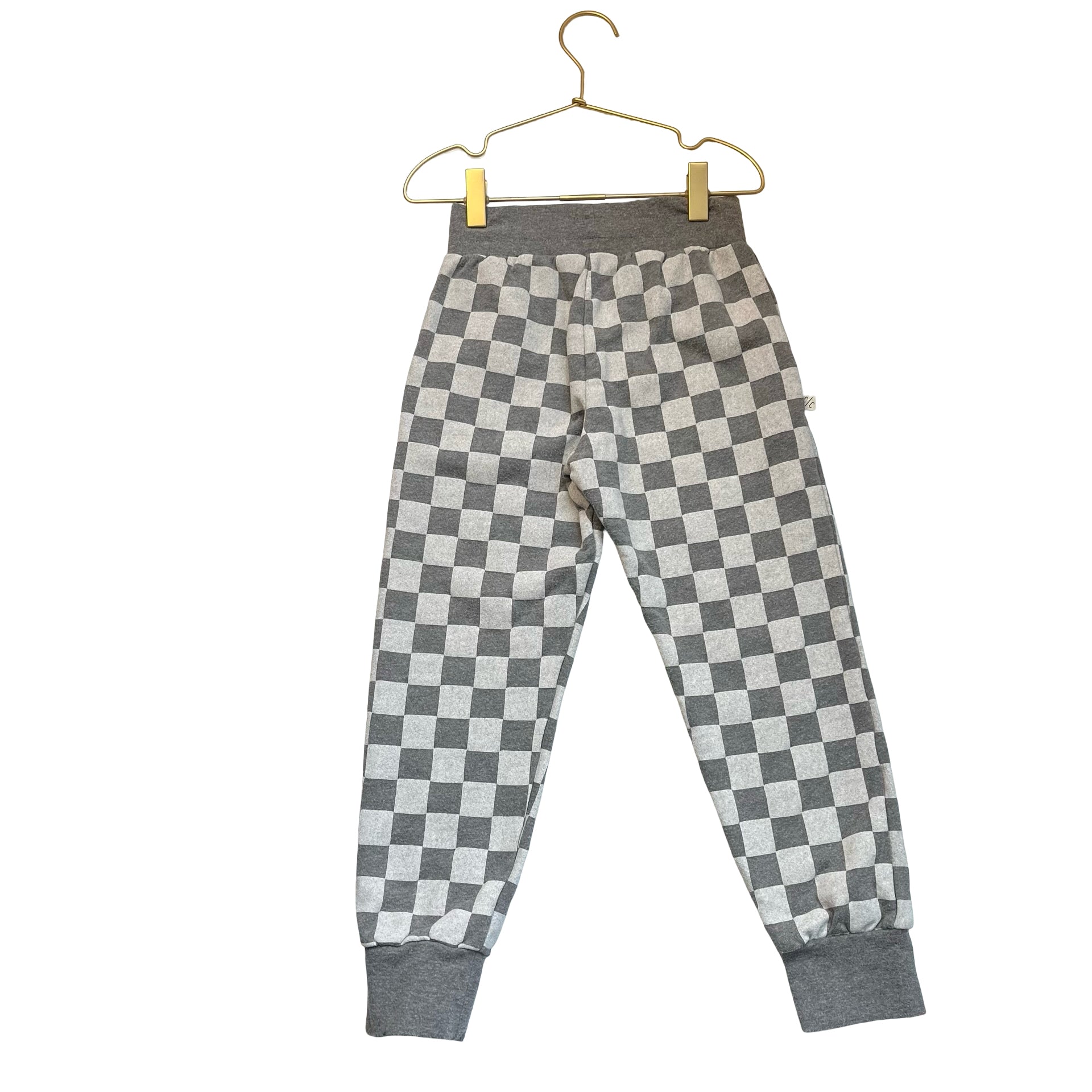 Childhoods Clothing Gray Checkerboard Joggers - Size 6-7