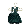 Edgehill Collection Green Velour Overall Bubble Romper - Size 9 Mo