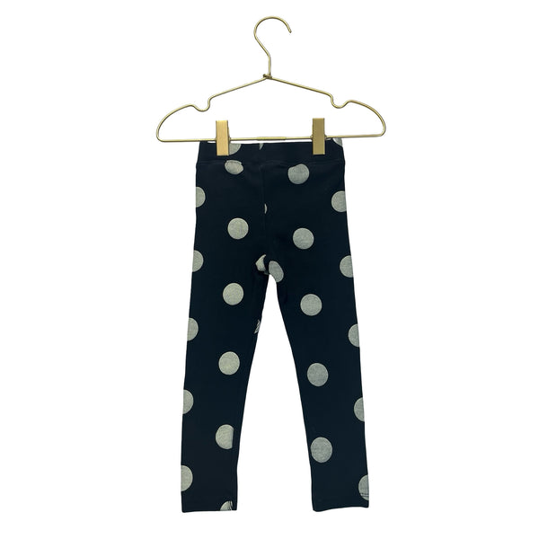 Zara Black & Ivory Polka Dot Leggings - Size 3