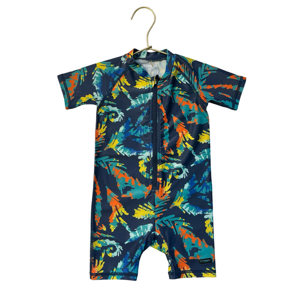 Reima Navy & Colorful Pattern Swim Romper - Size 80 (12-18 Mo)