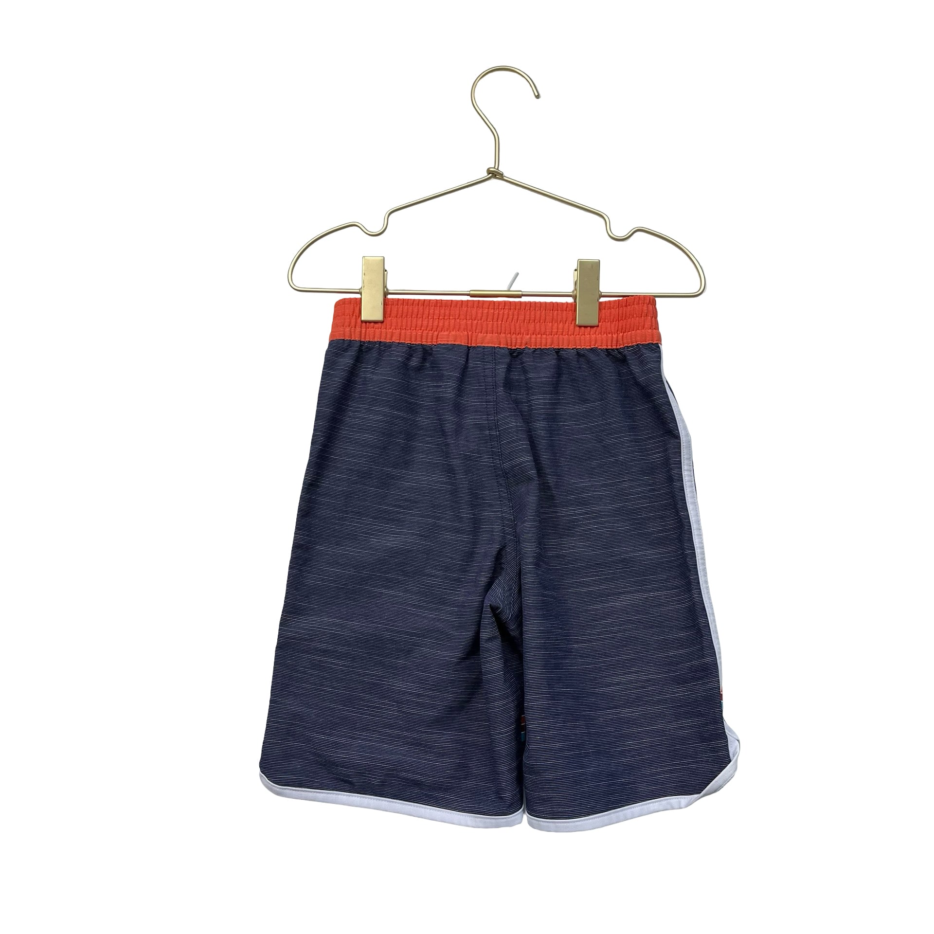 Hanna Andersson Navy Surf Graphic Unlined Swim Board Shorts - Size 4
