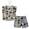 Terez Ice Cream Sandwich Print Bike Shorts & Top Set - Size 6X