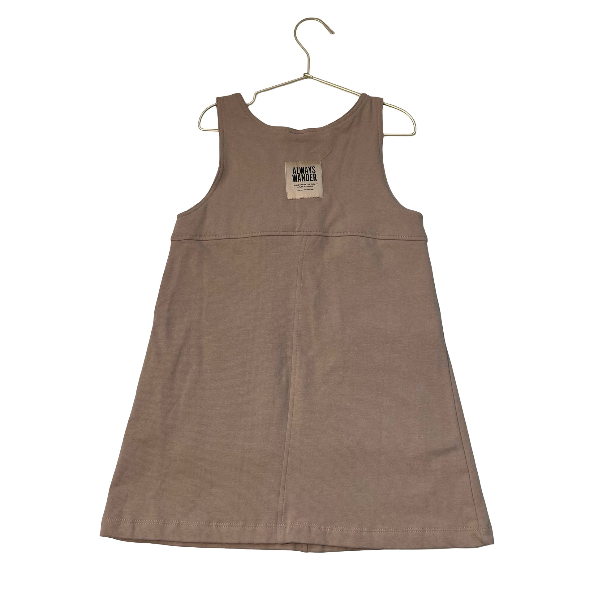 Zara Tan Cargo Pocket Sweatshirt Overall Dress - Size 7