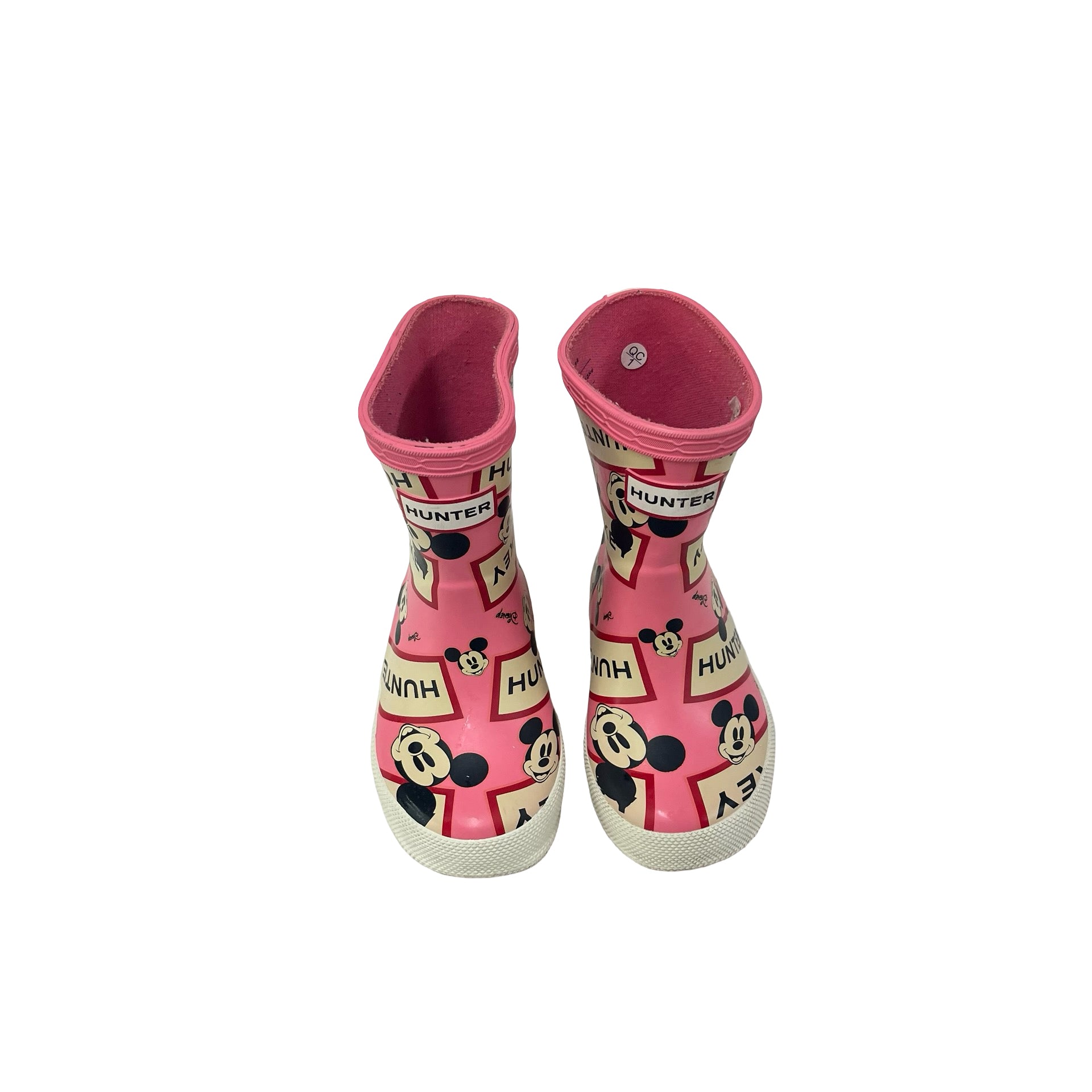 Hunter x Disney Pink Mickey Mouse Rain Boots - Size US 6G/5B (UK 4, EU 21)
