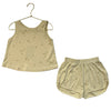 Rylee & Cru Yellow Waffle Fruit Print Tank & Shorts Set - Size 4-5Y