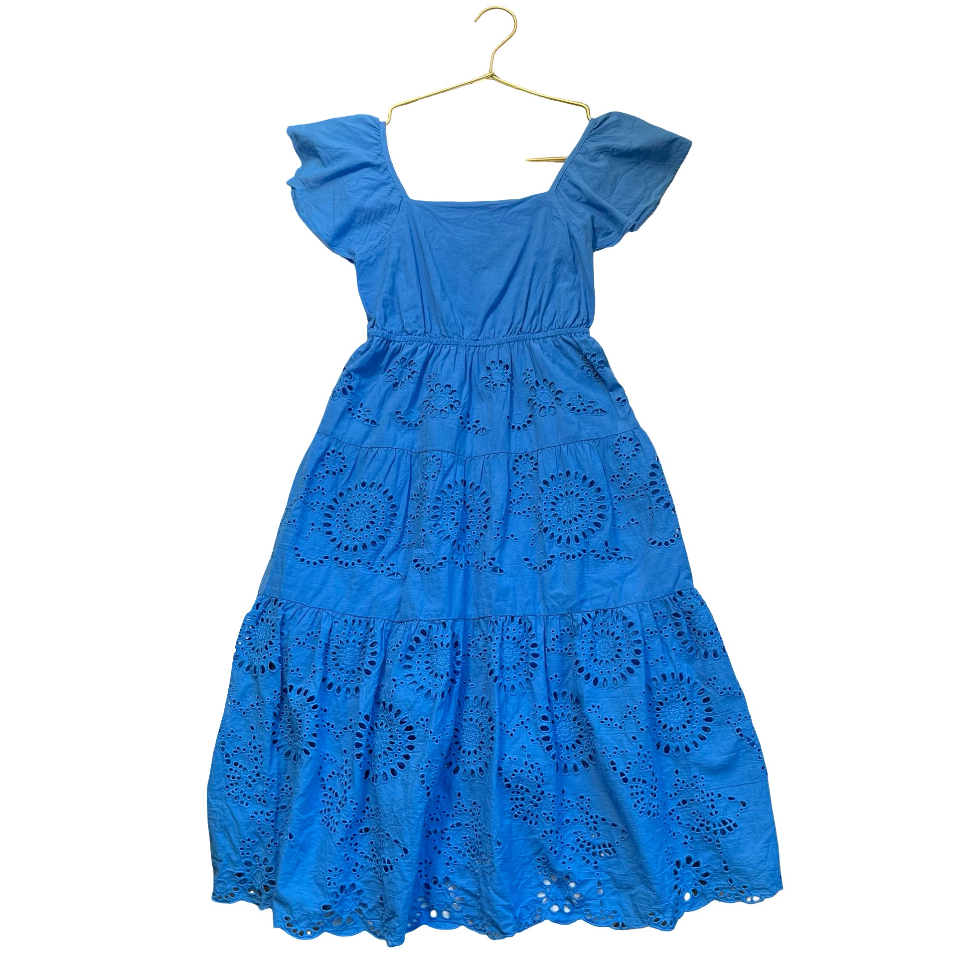 Zara Blue Eyelet Dress - Size 10