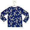 Tea Collection Blue & Gray Dragon Print Shirt - Size 5