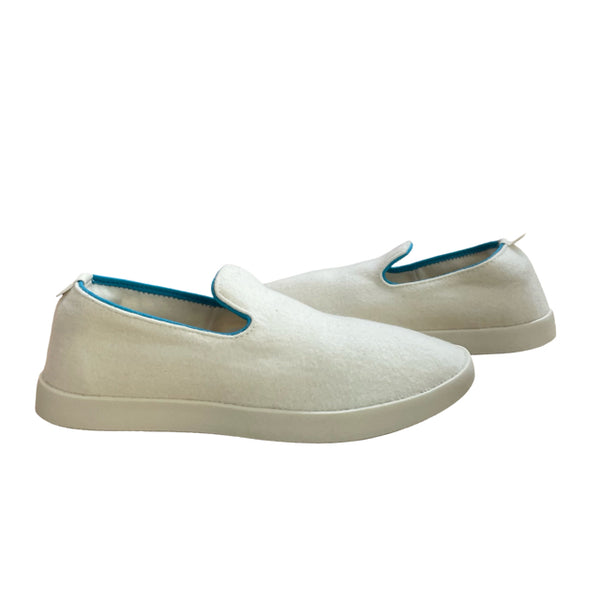 Allbirds Ivory & Teal Trim Felted Slip On Sneakers - Size 3Y