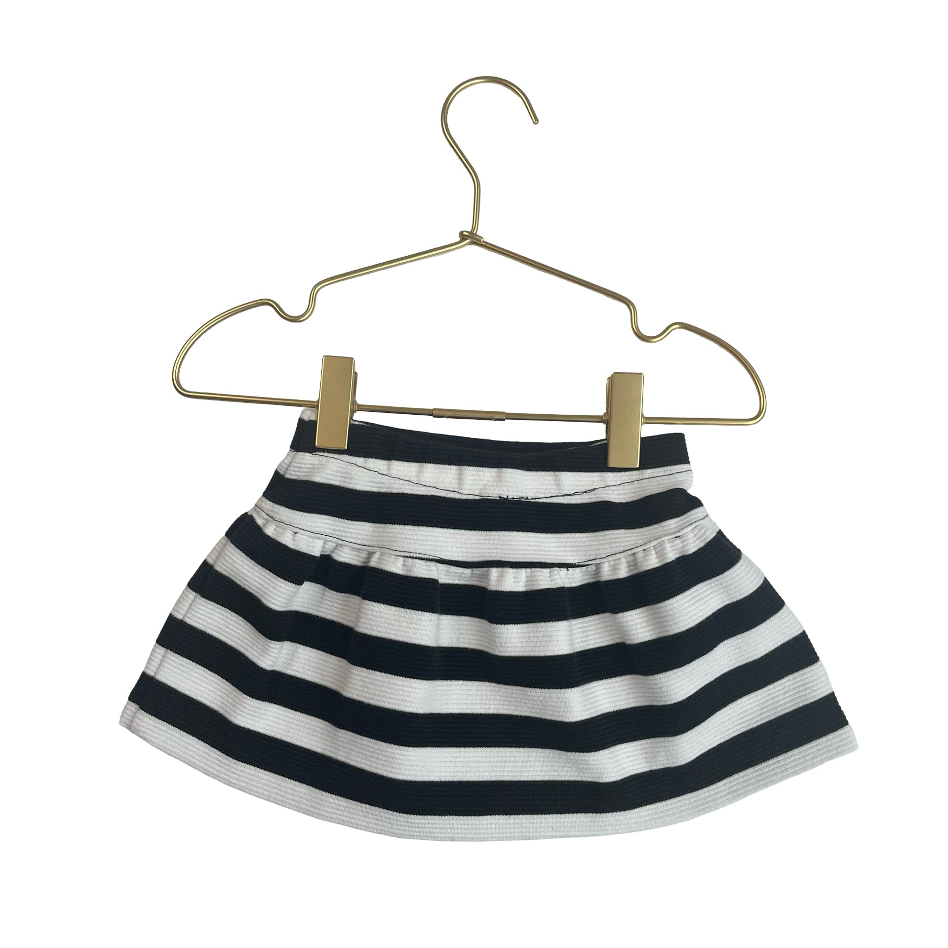 Janie and Jack Black & White Striped Skirt - Size 3-6 Mo