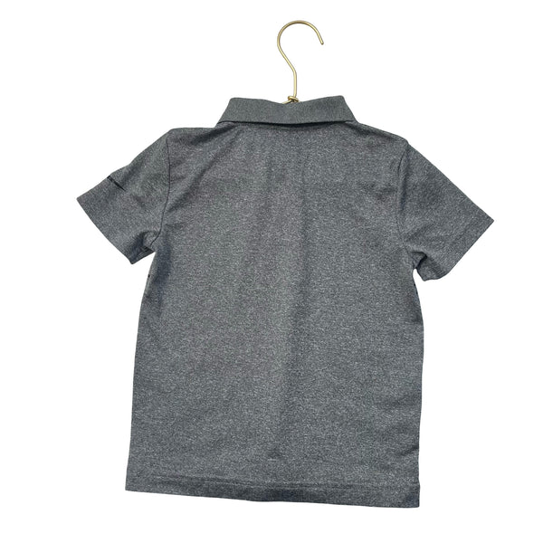 Nike 3 Brand Gray Striped Athletic Polo Shirt - Size 6