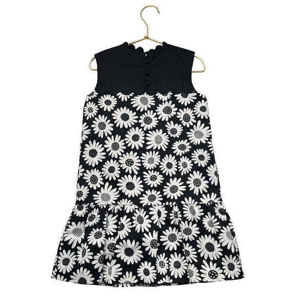 Victoria Beckham for Target Black & Ivory Daisy Print Dress - Size S 6-7