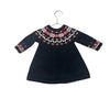 Hanna Andersson Black Fair Isle Sweater Dress - Size 6-12 Mo