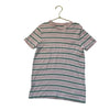 Boden Pink, Green, White Striped Pocket T-Shirt - Size 7-8Y