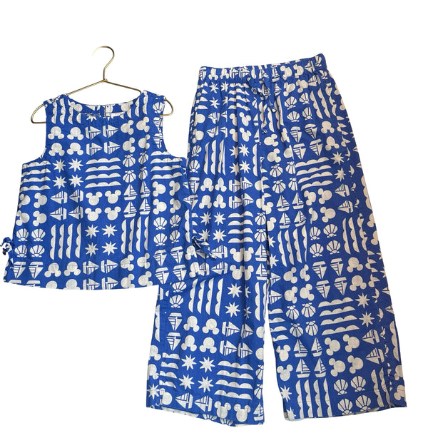 Hanna Andersson x Disney Blue Print & Top Set - Size 8