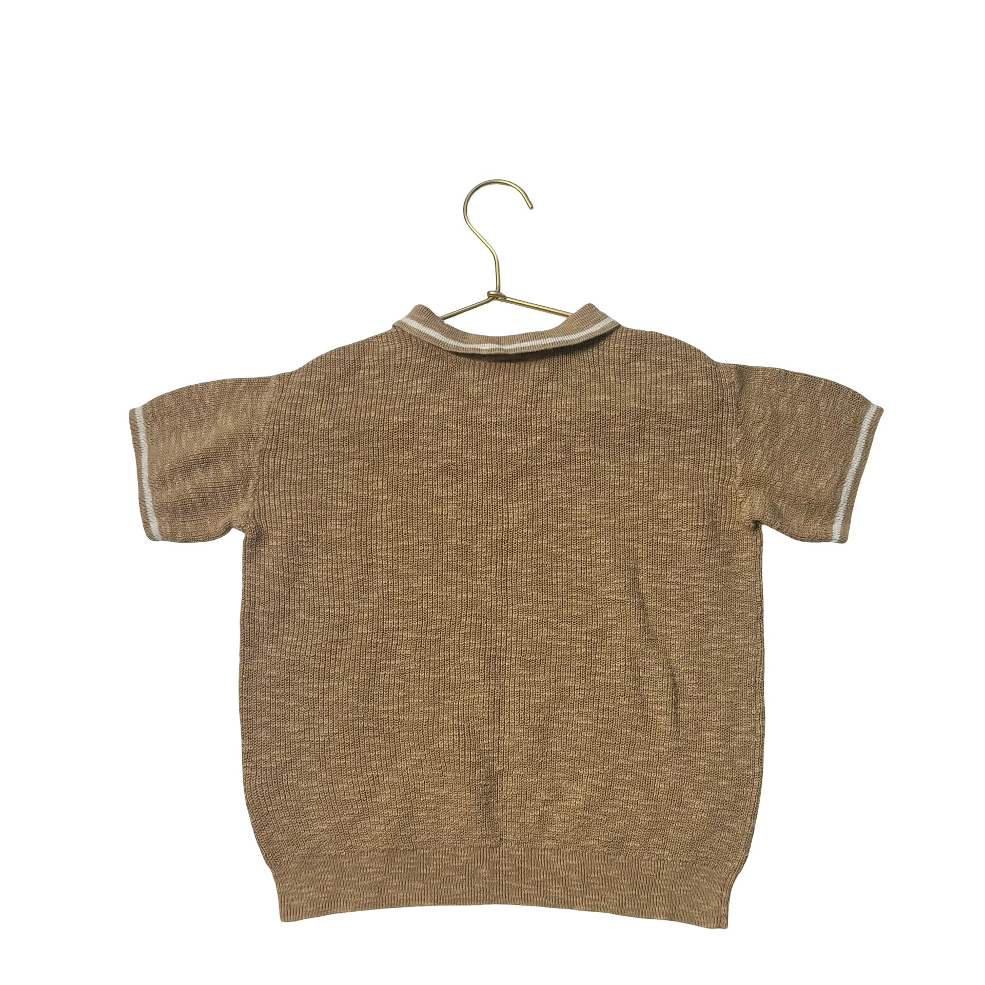 Little Co. by Lauren Conrad Tan Cotton-Linen Knit Polo Shirt - Size 5T