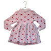 Lola & The Pink & Red Heart Print Fluffy Sweater Dress - Size 4-5