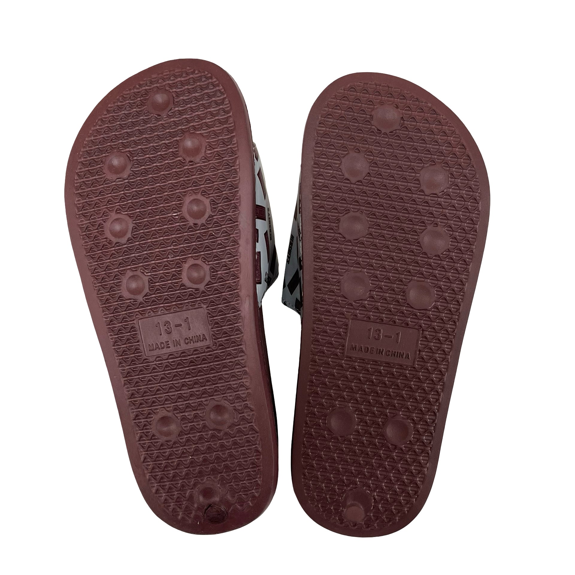 Hershey's Brown & Gray Slide Sandals - Size 13-1Y