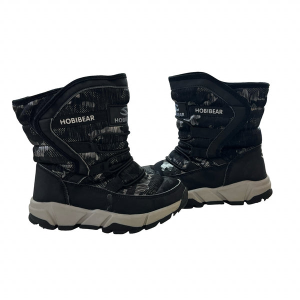 Hobibear Black & Silver Winter Boots - Size 2Y