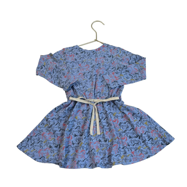 Egg Blue Unicorn Print Dress - Size 18 Mo - Bounce Mkt
