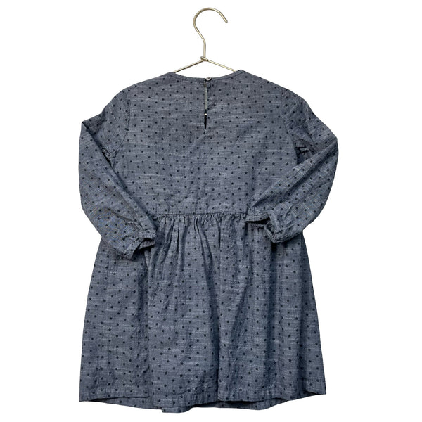 EGG Chambray Star Print Dress, Pink Trim - Size 4 - Bounce Mkt