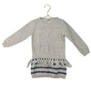 Egg Ivory Metallic Sweater Dress, Blue Stripes - Size 5 - Bounce Mkt
