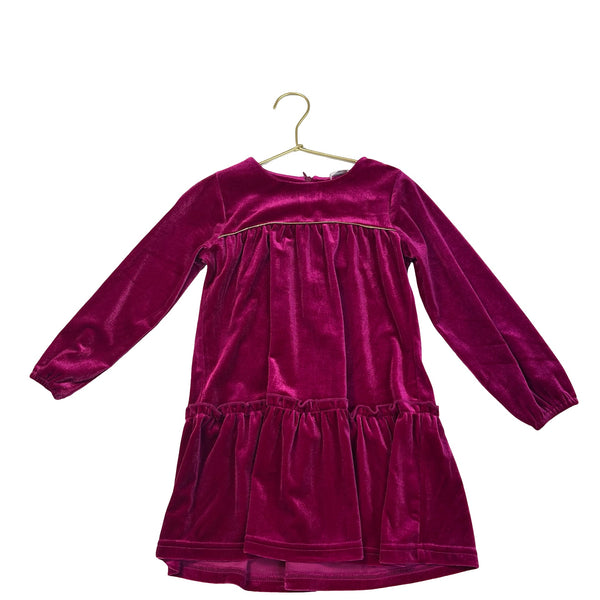 EGG New York Magenta Velour Dress - Size 4 - Bounce Mkt