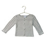 Elegant Baby Ivory & Gray Striped Cardigan with Tags - Size 12 Mo - Bounce Mkt