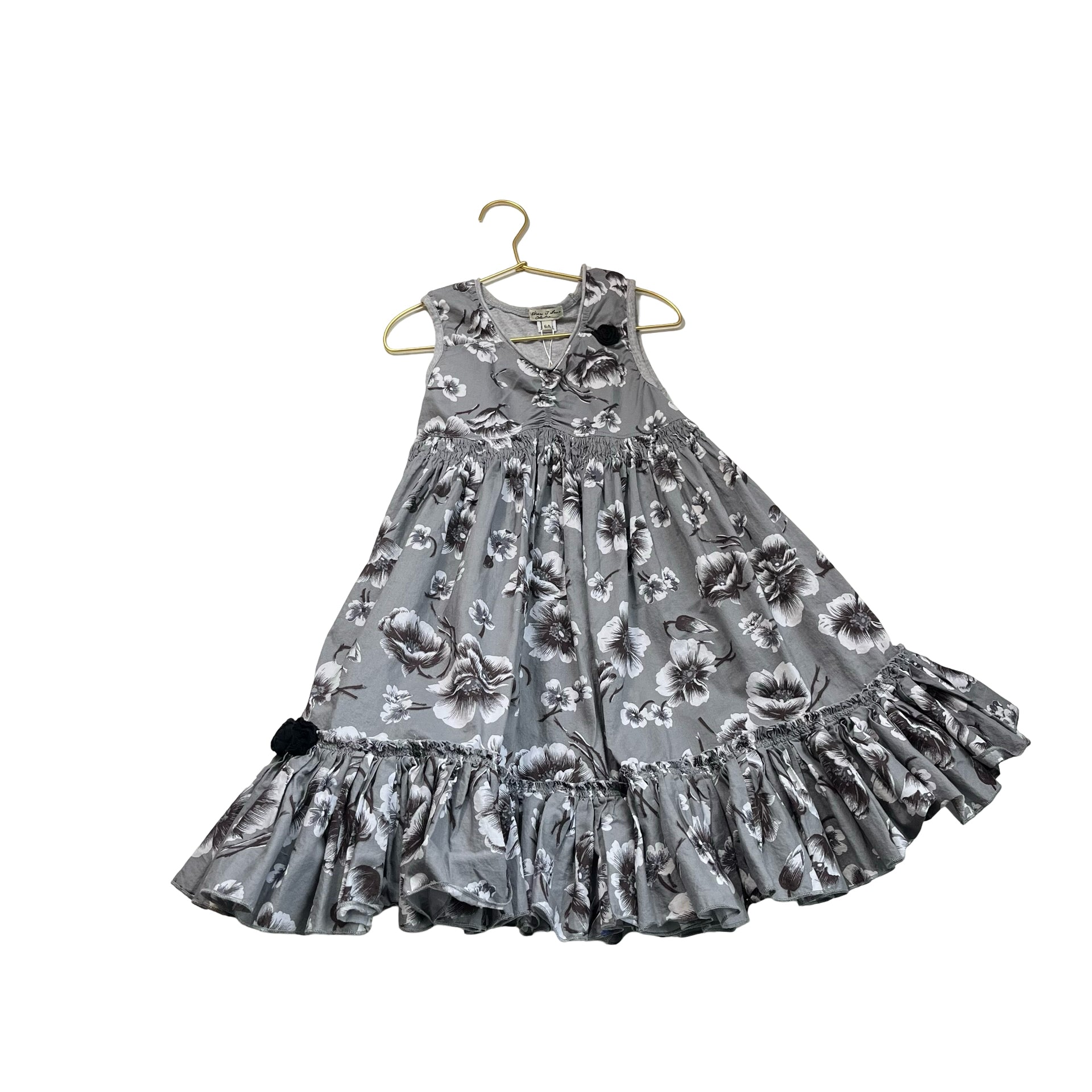 Eliane et Luna Gray Floral Dress - Size 6A - Bounce Mkt