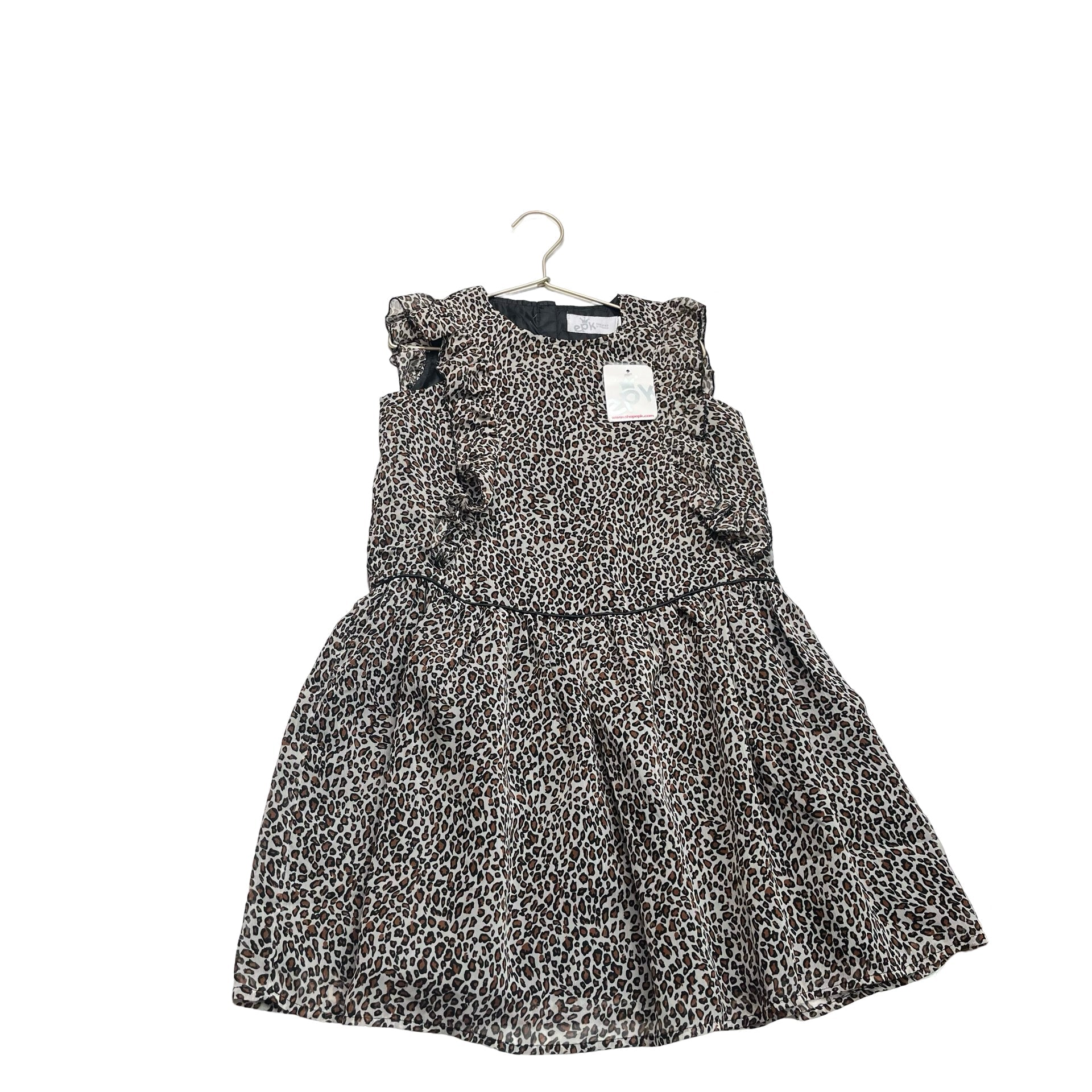 epk Leopard Print Chiffon Dress wth Tags - Size 10 - Bounce Mkt