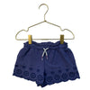 Mini Boden Purple Eyelet Shorts - Size 3Y