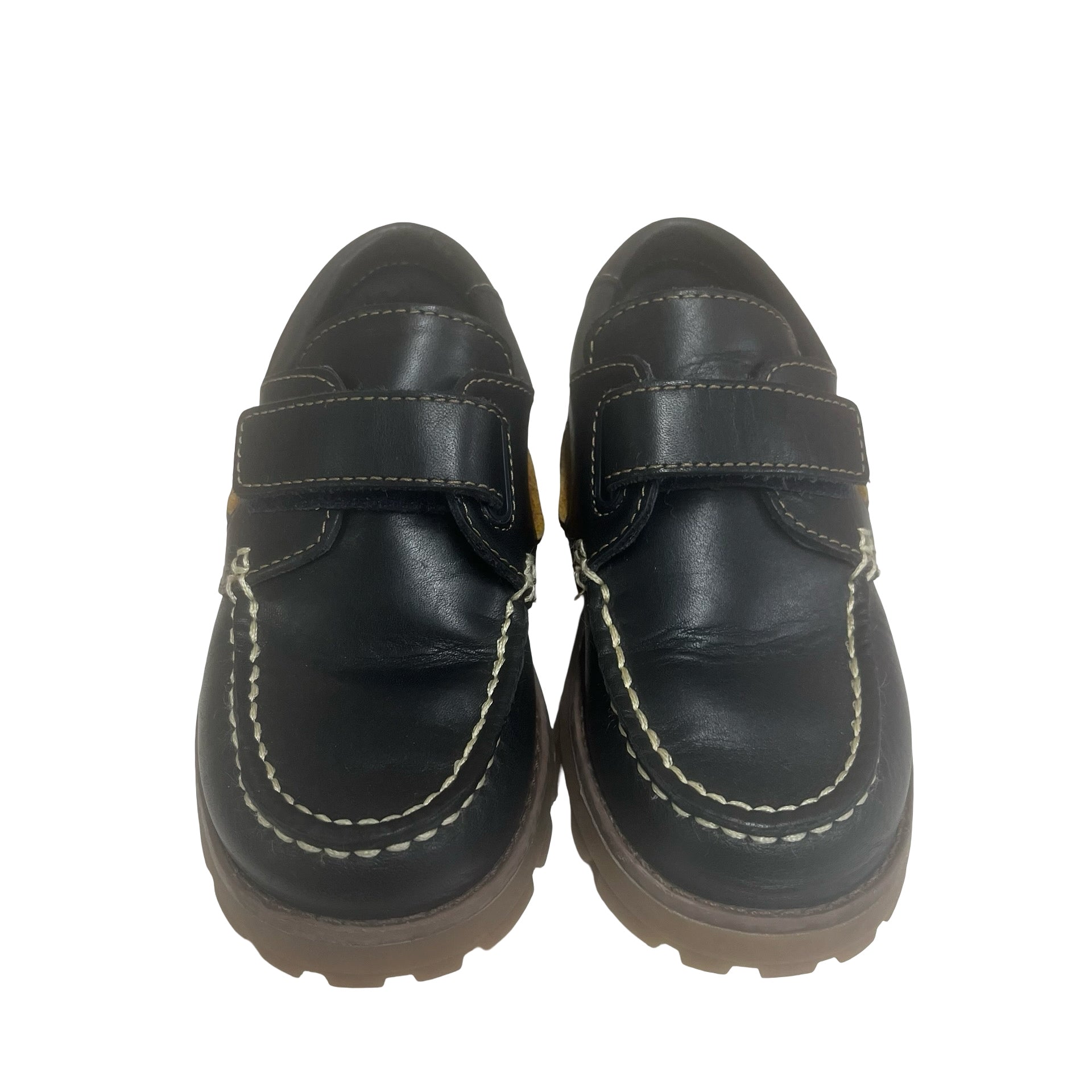 Camper Dark Navy Velcro Boat Shoes - Size 28 (10.5)