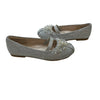 Dream Pairs Silver Metallic & Pearl Beaded Shoes - Size 12