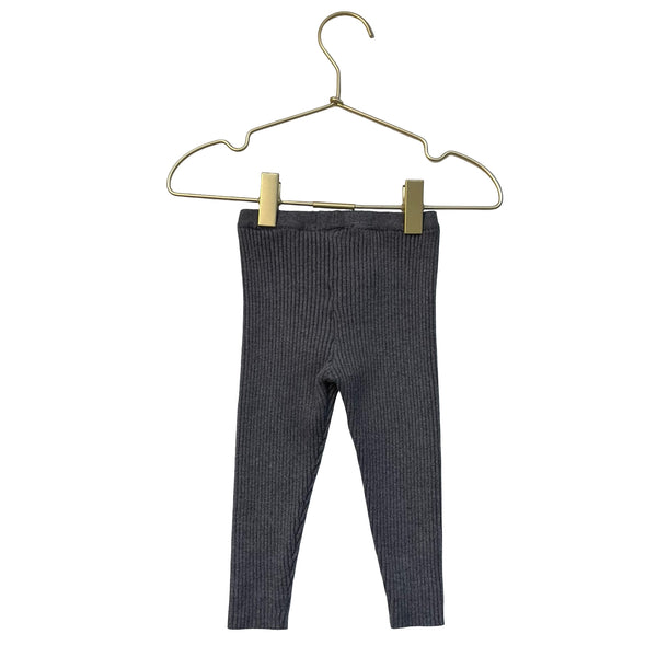 Zara Dark Gray Ribbed Knit Leggings - Size 12-18 Mo