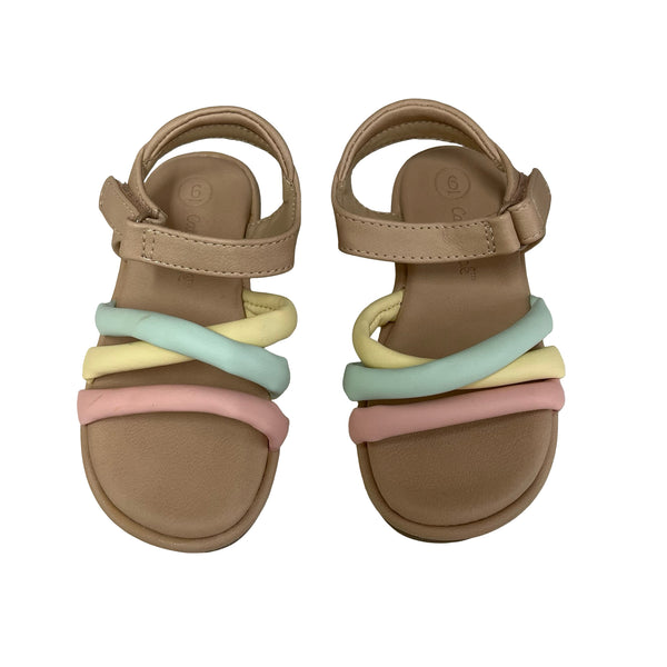 Cat & Jack Tan & Pastel Sandals - Size 6