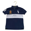 Polo Ralph Lauren Navy & White Embroidered Crest Polo Shirt - Size 4