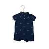Ralph Lauren Navy Embroidered Bee Polo Romper - Size 3 Mo