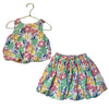 Bluey Pastel Flower Print Cotton Gauze Top & Skirt Set - Size 5T
