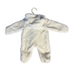 Magnetic Me Ivory Sherpa Footed One-Piece Bunting - Size Newborn