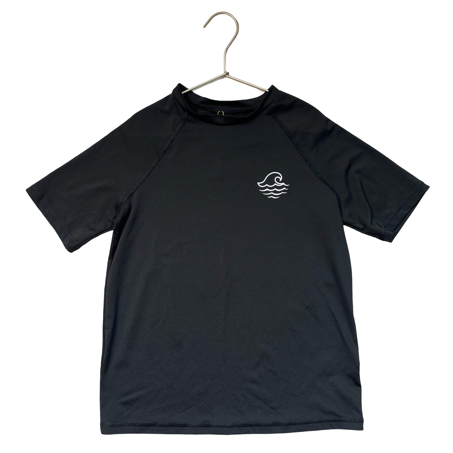 Art Class Black Wave Graphic Rash Guard - Size L 10-12