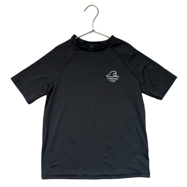 Art Class Black Wave Graphic Rash Guard - Size L 10-12