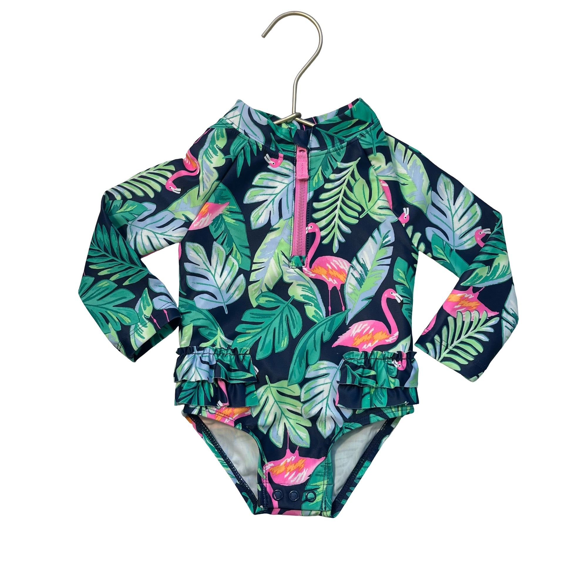 Carter's Tropical & Flamingo Print Swim Suit - Size 9 Mo