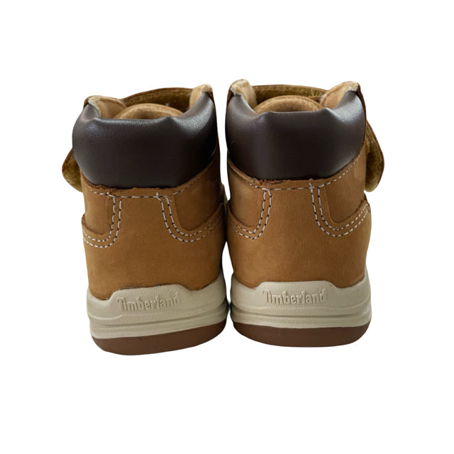 Timberland Tan Leather Velcro Boots - Size 5