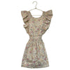 Louis Louise Ivory Floral & Metalic Striped Dress - Size 6