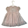 Mayoral Pink & Gold Glitter Dot Tulle Dress, Butterfly Wings - Size 18 Mo