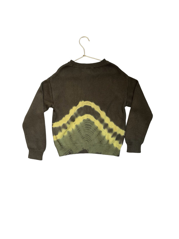 Treasure & Bond Olive & Yellow Tie-Dye Sweater - Size S 7-8