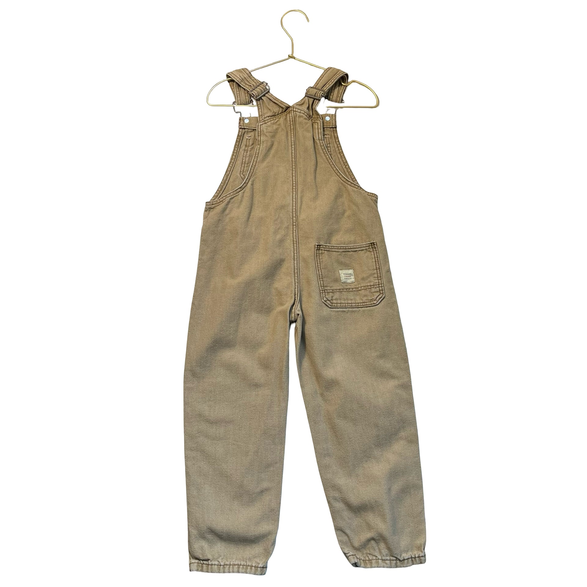 Zara Khaki Denim Overalls - Size 4-5
