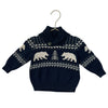 Old Navy Navy Cotton Shawl Neck Polar Bear Sweater - Size 12-18 Mo