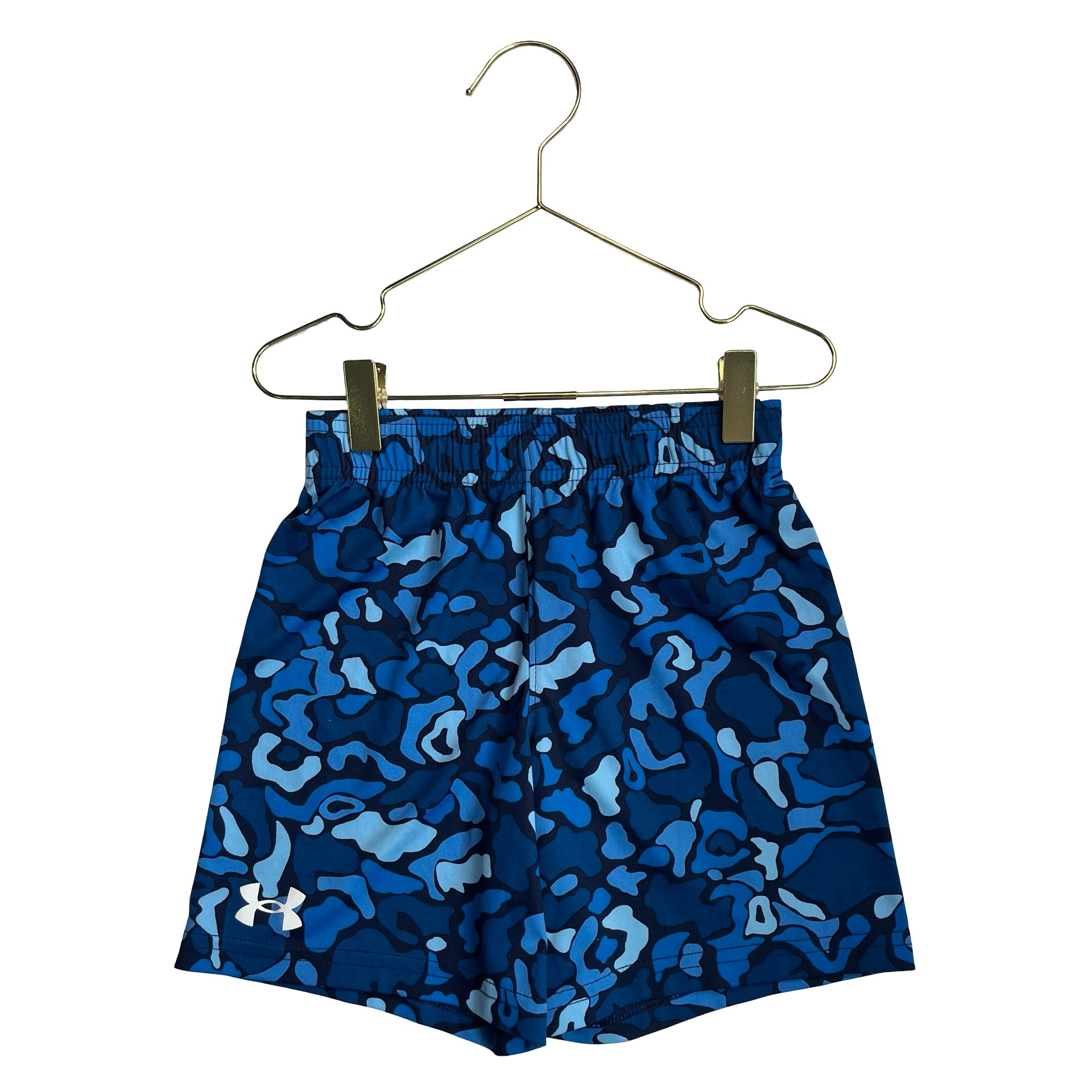 Under Armour Blue Camo Print Athletic Shorts - Size 5