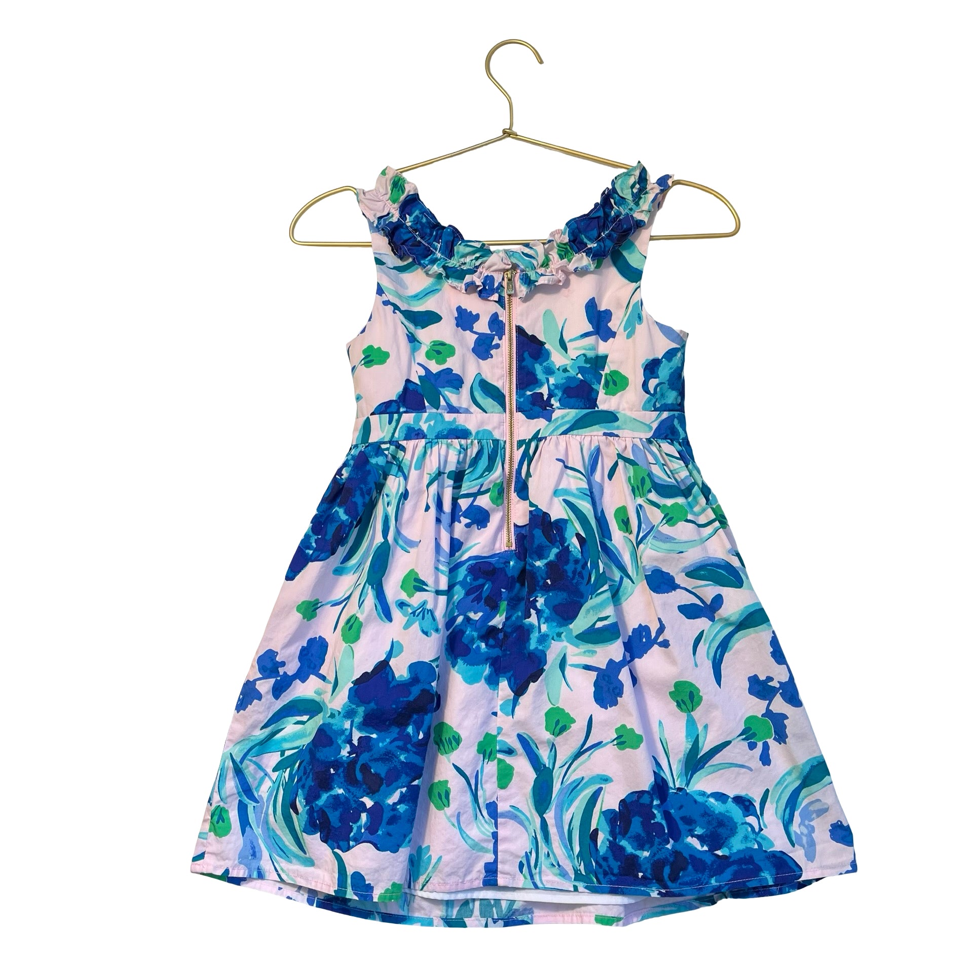 Lilly Pulitzer Pale Pink, Blue, Green Floral Dress - Size 8